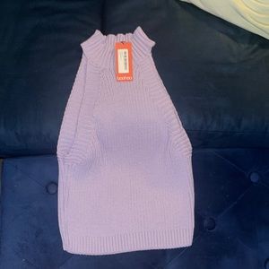 Plus Knitted High Neck Top